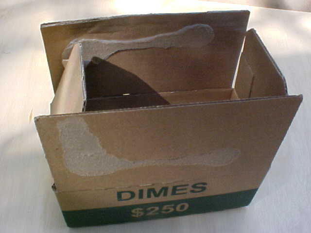 4 Empty $250 DIME BOXES -  For Storing Coins