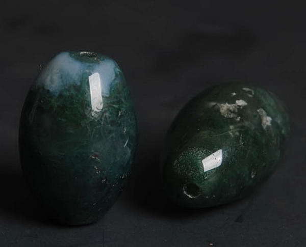 Charm Seaweed Agate Green Beads! Prayer Auspicious