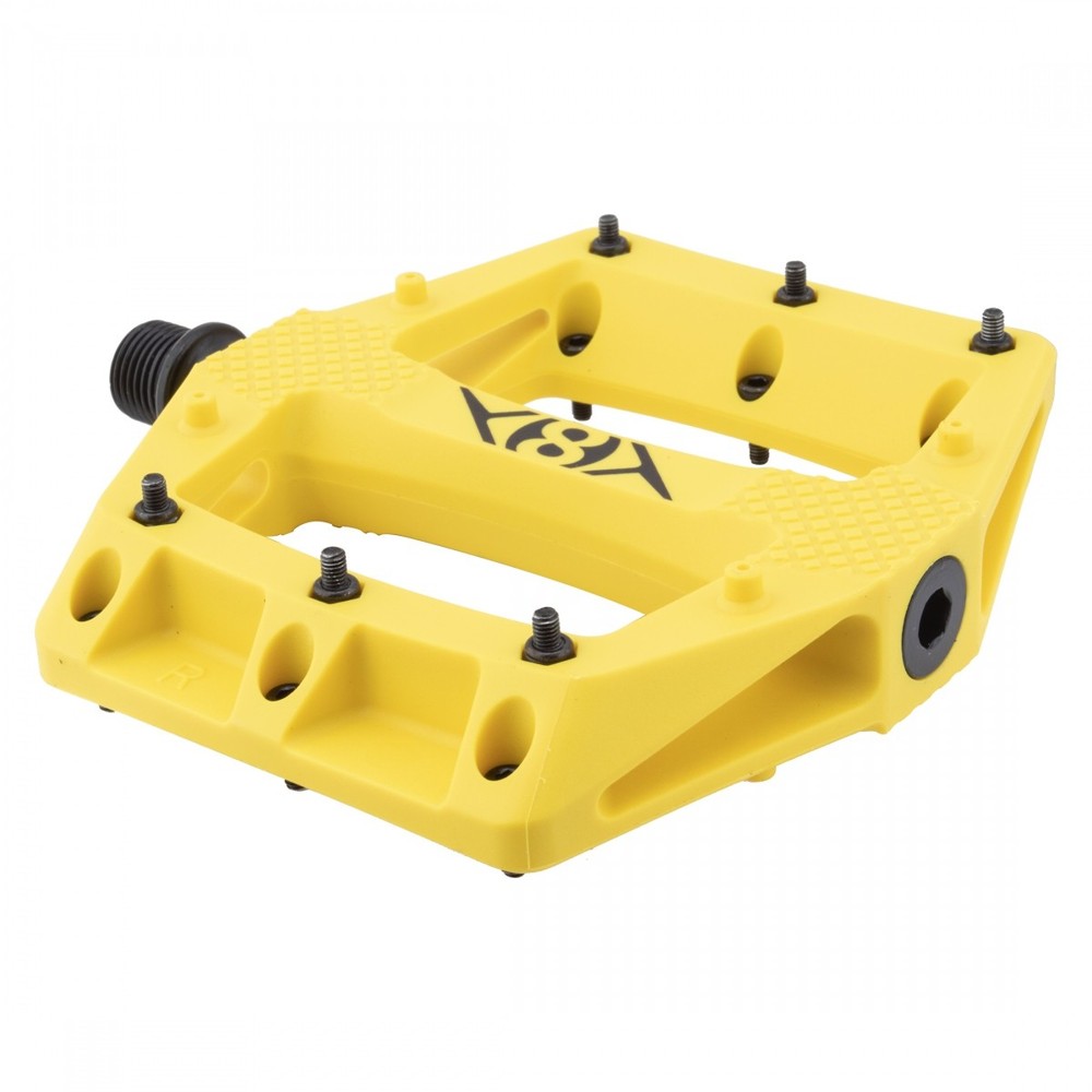 Origin8 Strapd Platform Pedals with 9/16" Chromoly Axle, Concave Composite