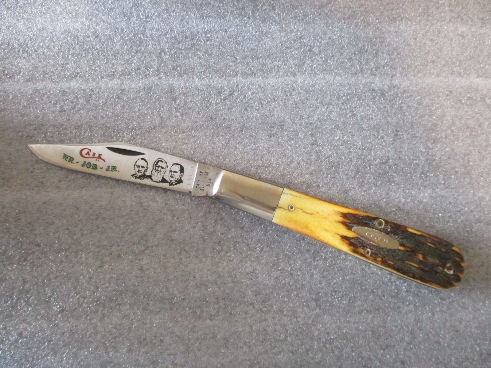 VINTAGE CASE XX 5143 SSP LTD PRODUCTION FOUNDERS STAG KNIFE in DISPLAY CASE