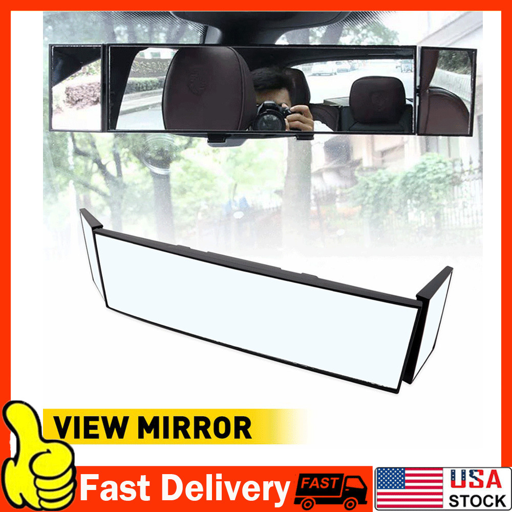 390mm Extendable Car View Rearview Mirror Interior Rear Wide Angle Windshield