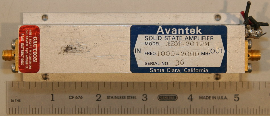 Avantek Amplifier 1000-2000 MHz Model ABM-2012M