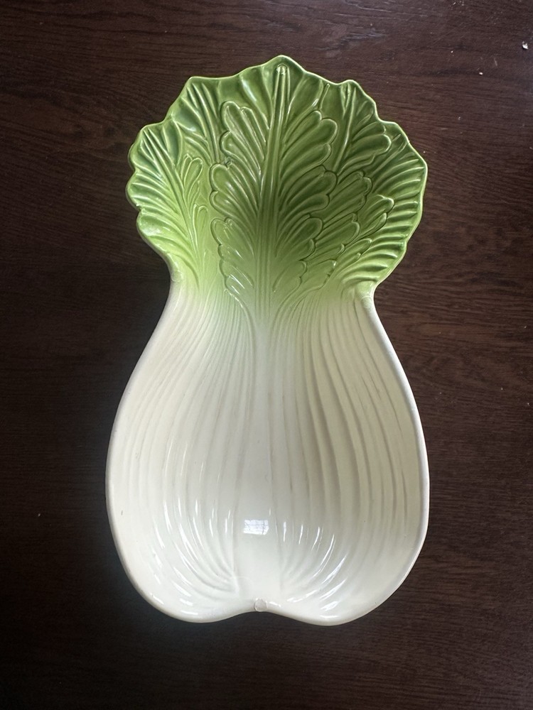 Vintage Plastic Bok Choy Serving Dish  May Be Bakelite