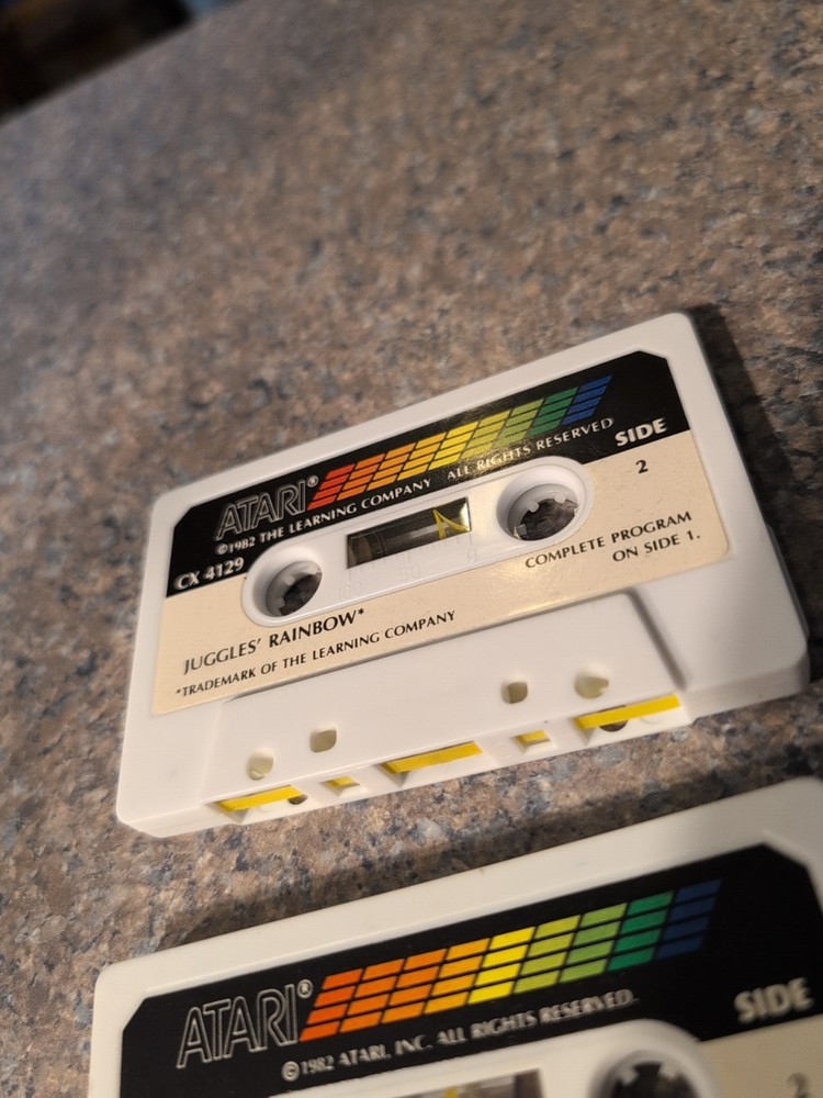 Atari 400/800 Computer Software Cassettes 2- Juggles Rainbow And House