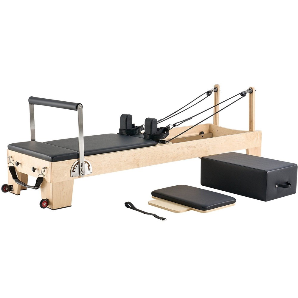 400lb Solid Maple Pilates Reformer, Spring & Cord System, Foam Shoulder Pads