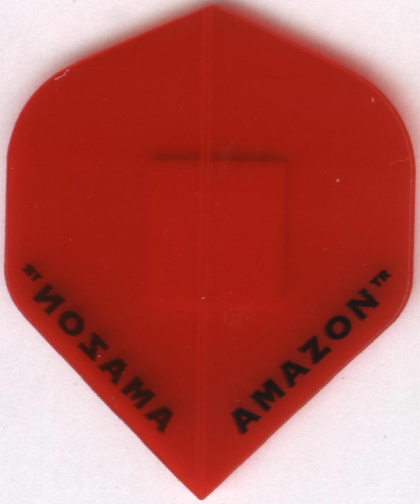 RED Transparent AMAZON Dart Flights: 3 per set