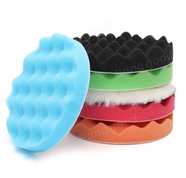 6pcs 6 Inch Sponge Buffer Foam Pad Buffing Pad Polishing Tool