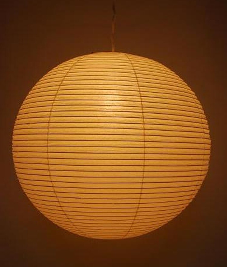 Isamu Noguchi Akari 55A Pendant lamp Shade Fram set Washi Paper Handcraft Light