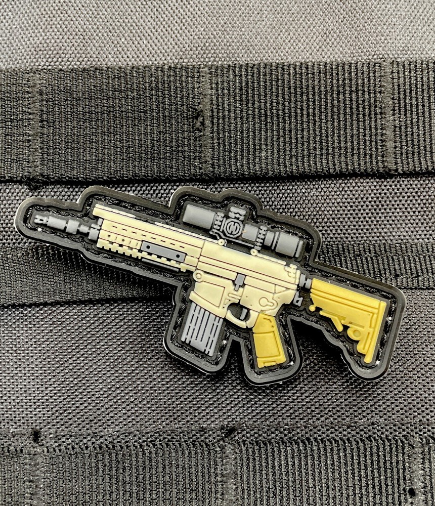 Marksman Sniper Rifle 308 Gun Army Weapon COD Tactical Morale Patch Hook