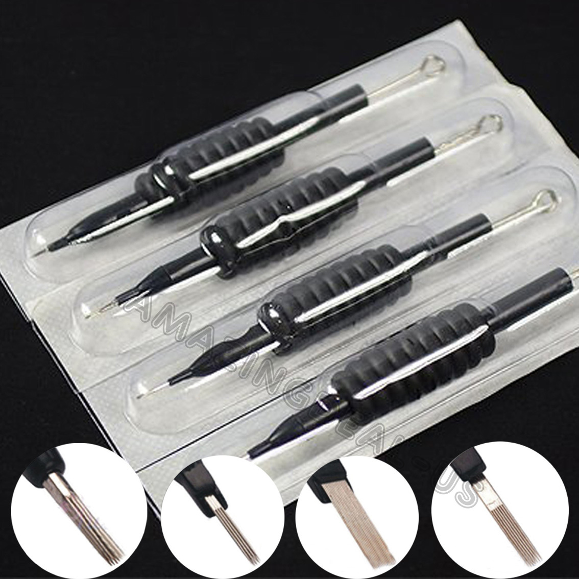 50 pcs Sterile Disposable Tattoo Needle with Tube 3/4 Grip and Tip ---- "U-Pick"