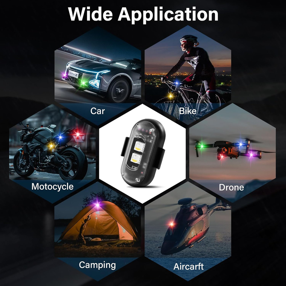 Wireless LED Lights for Car 8PCS with Remote Control, Wireless LED Strobe Light