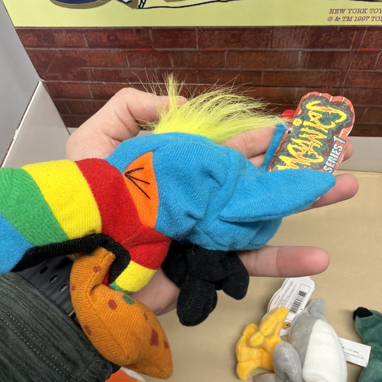 Lot Of 5 Meanies Stuffed Beanie Plush Animals Series 1 New With Display Box RARE