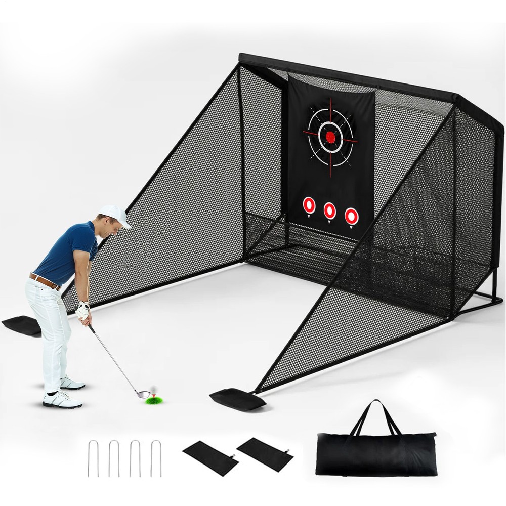 10x7ft Golf Practice Net w/ Target Cloth Driving Golf Hitting Training Net