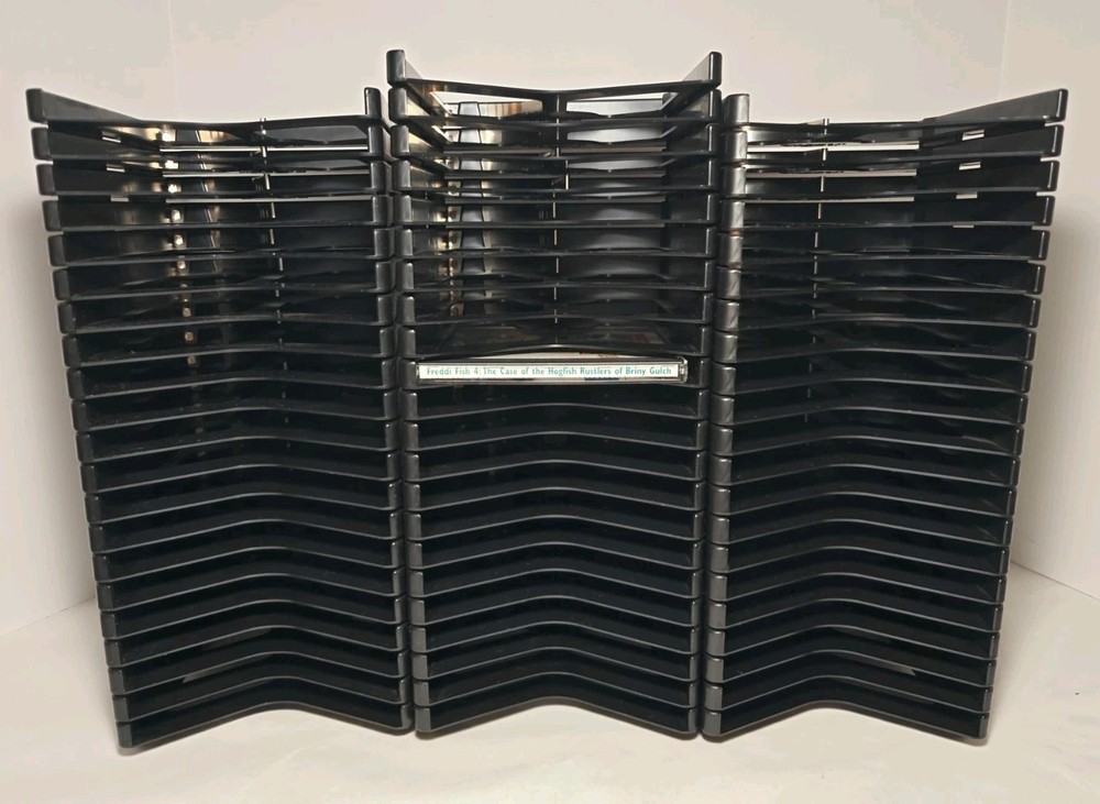 VTG 90's modular CD Storage slots 64pc Rack Tower Pop Out, Detachable, Stackable