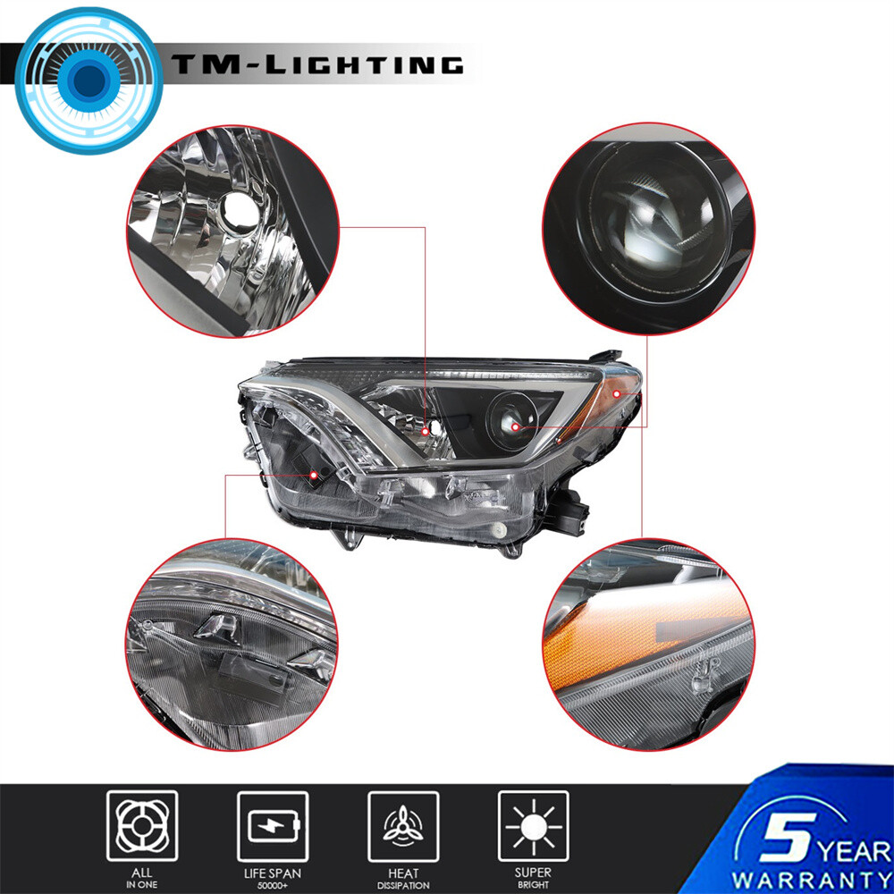 Pair Headlights Halogen Headlamps Left&Right Side For 2016 2017 2018 Toyota Rav4
