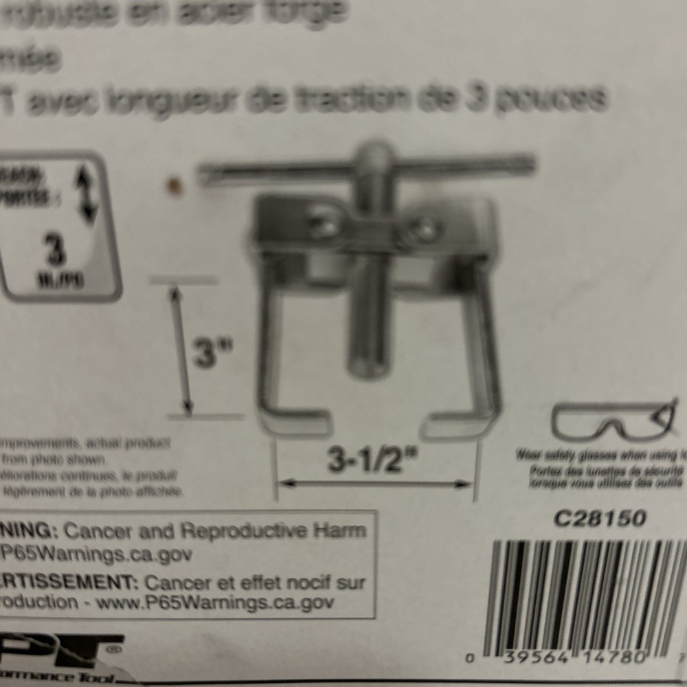 Performance Tool c28150-2 Jaw Gear Puller, 3” Pull Length