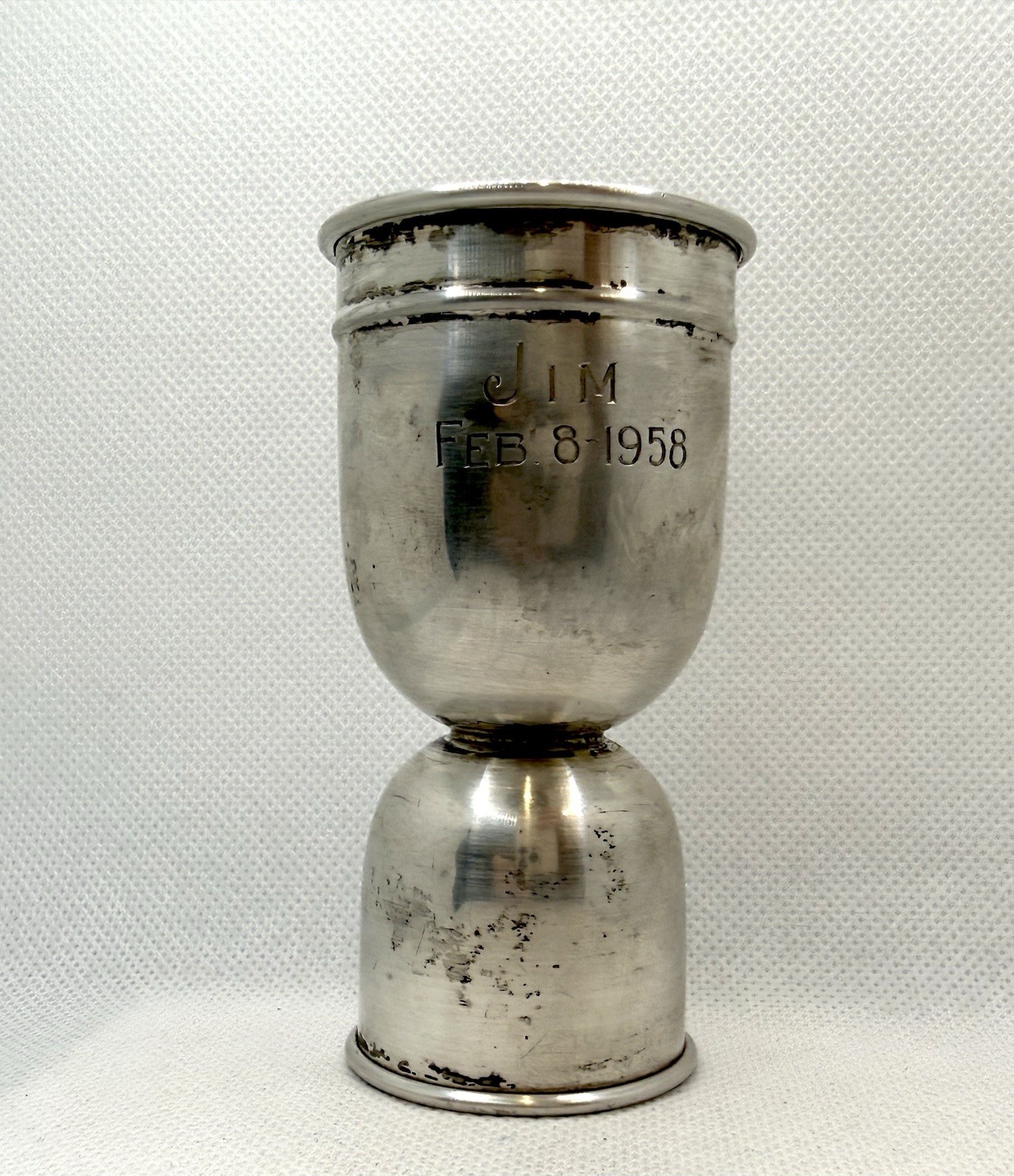 19th Century Sterling Silver Jigger Double-Ended Shot Measure Antique