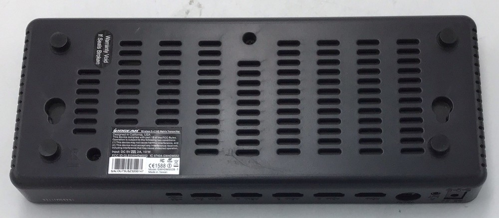 IOGEAR Wireless 5x2 HD Matrix Transmitter with Power Adapter.