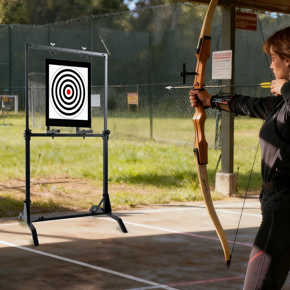 Archery Target Stand, Adjustable Stand Arrow Compatible with Bag/Foam Targets...