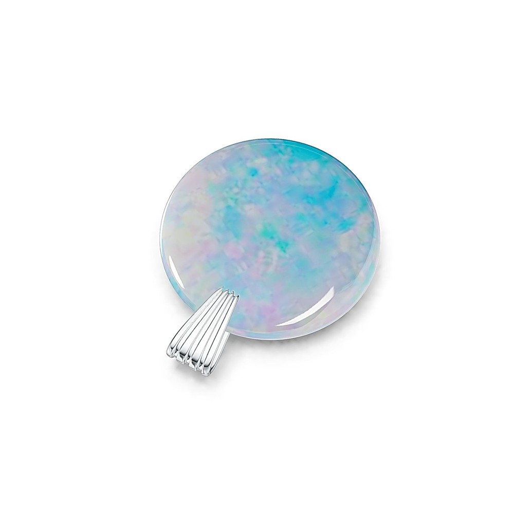 Sterling Silver Semi Mount Pendant Setting Round RD 36x36mm