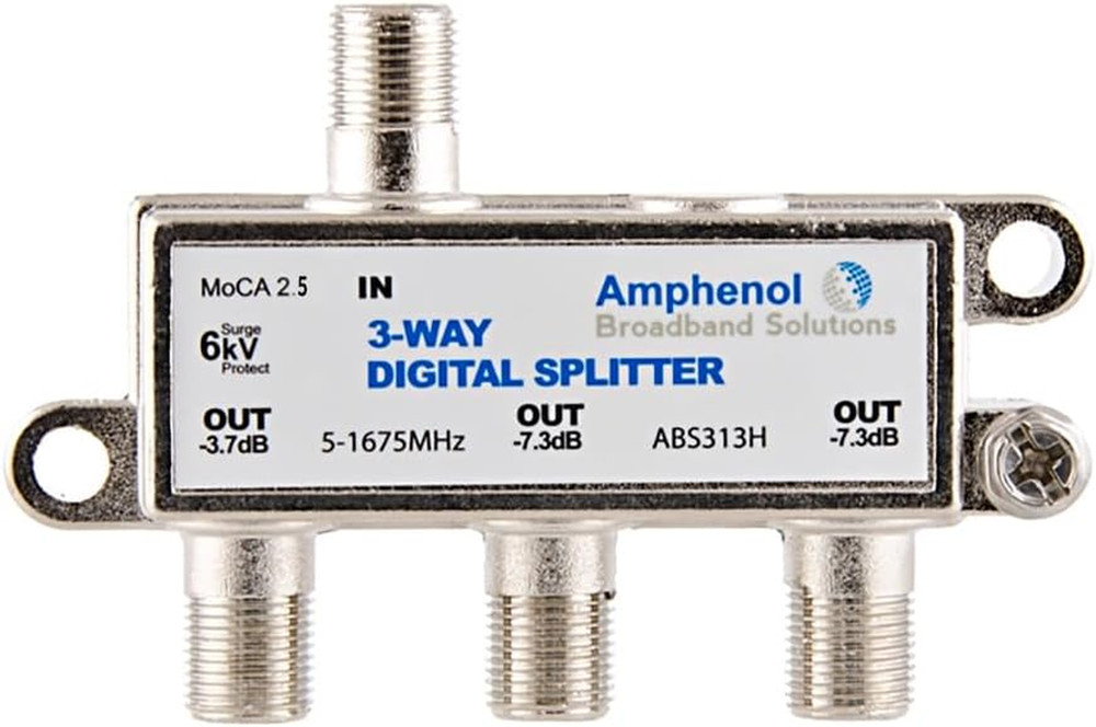 3-Way Digital Coaxial Splitter Moca 2.5 ABS313H