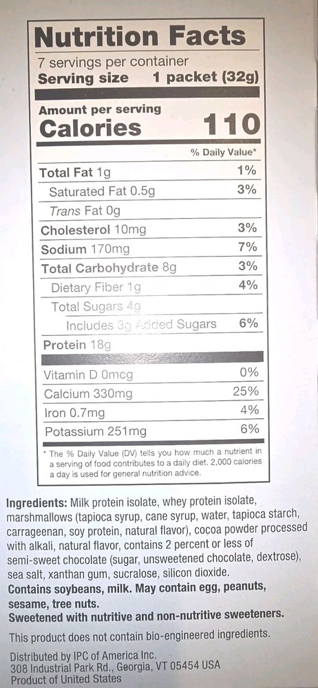 Ideal Protein S'mores Cocoa Drink Mix - 7 packets