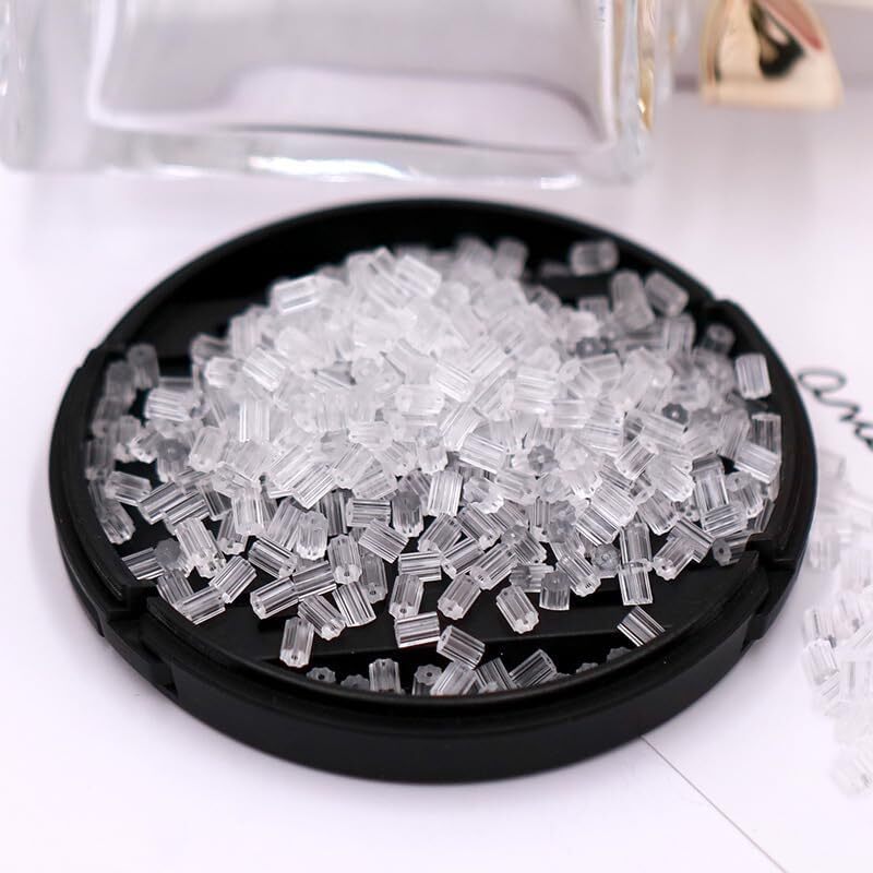 Silicone Earring Backs,100pcs Soft Clear Plastic 100PCS, cylinder clear