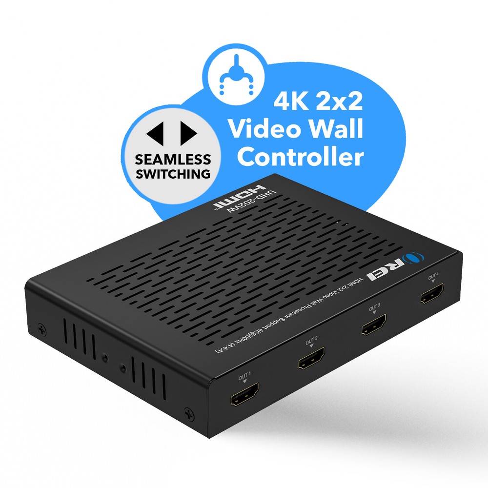 4K 2x2 Video Wall Controller Seamless HDMI Processor Upto 4K@60hz (UHD-202VW)