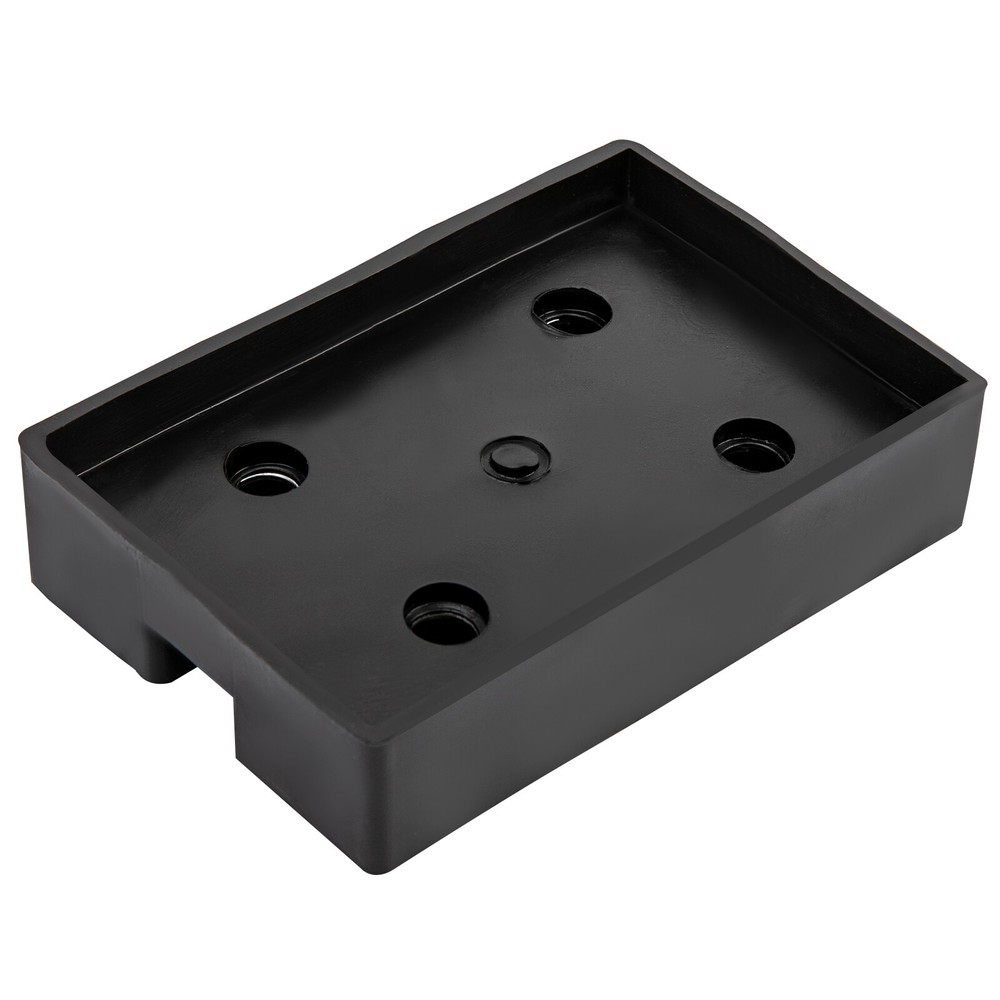 4Pcs Lift Pad Rubber Mat Rubber 4-Hole Arm Lifter Rubber Pad Black Rectangular