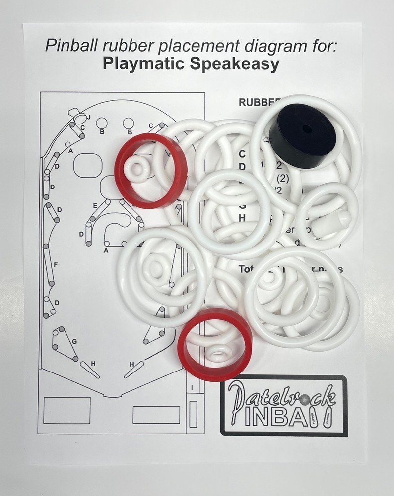 Playmatic Speakeasy Pinball Machine Rubber Ring Kit