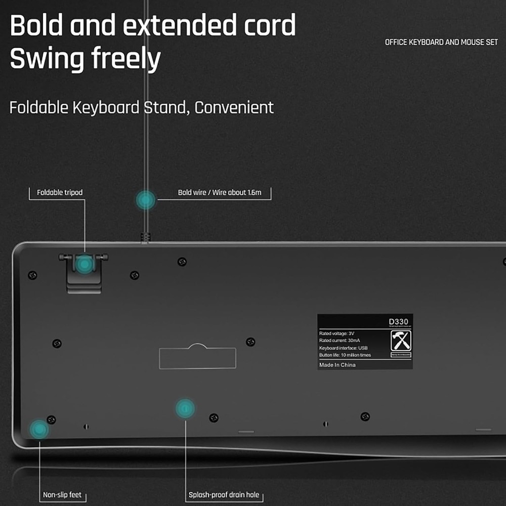 Quiet Low-Profile Ergonomic Keyboard and High-Precision Optical Mouse Combo