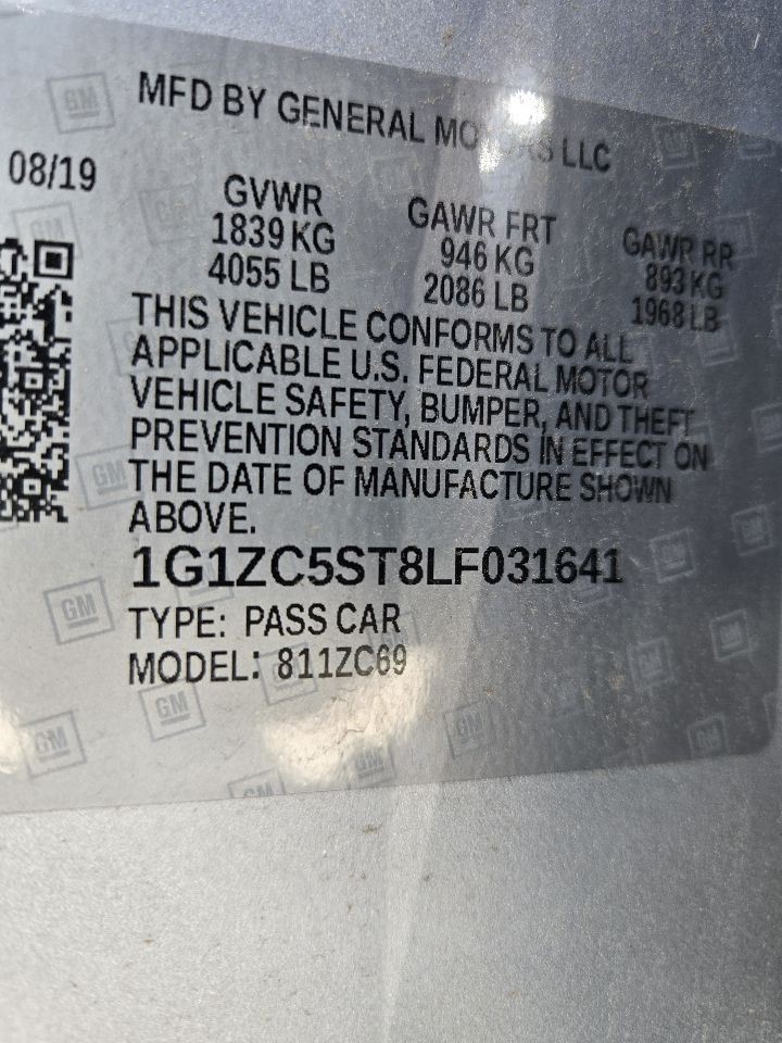 2019-2024 Chevy Malibu Front Dash Mounted Display