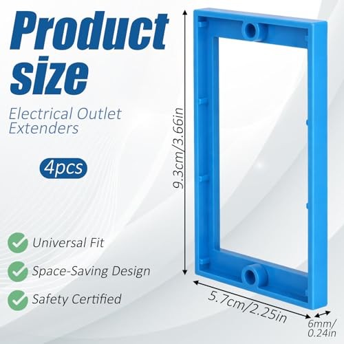 4PCS Outlet Box Extender, 1/4Inch Electrical Box Extender, Receptacle