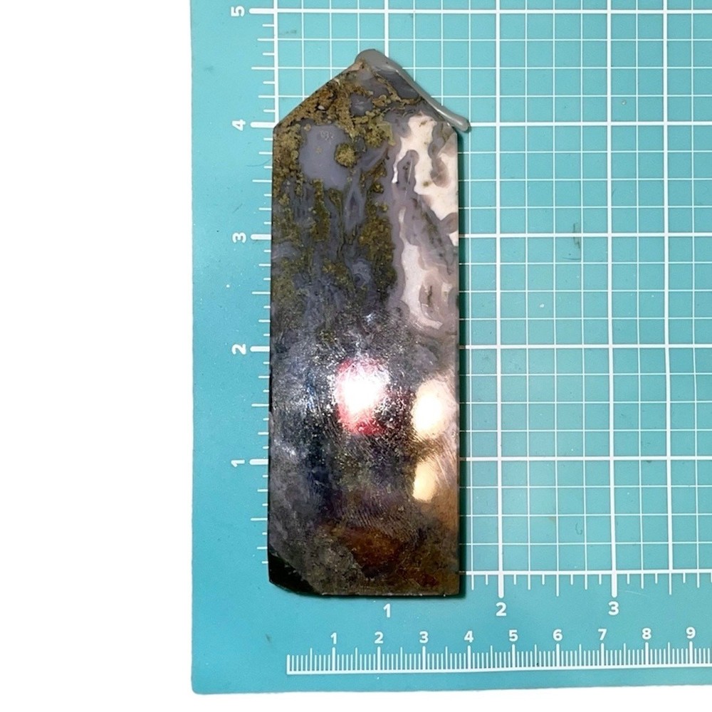 Blue Moss Agate Tower #3
