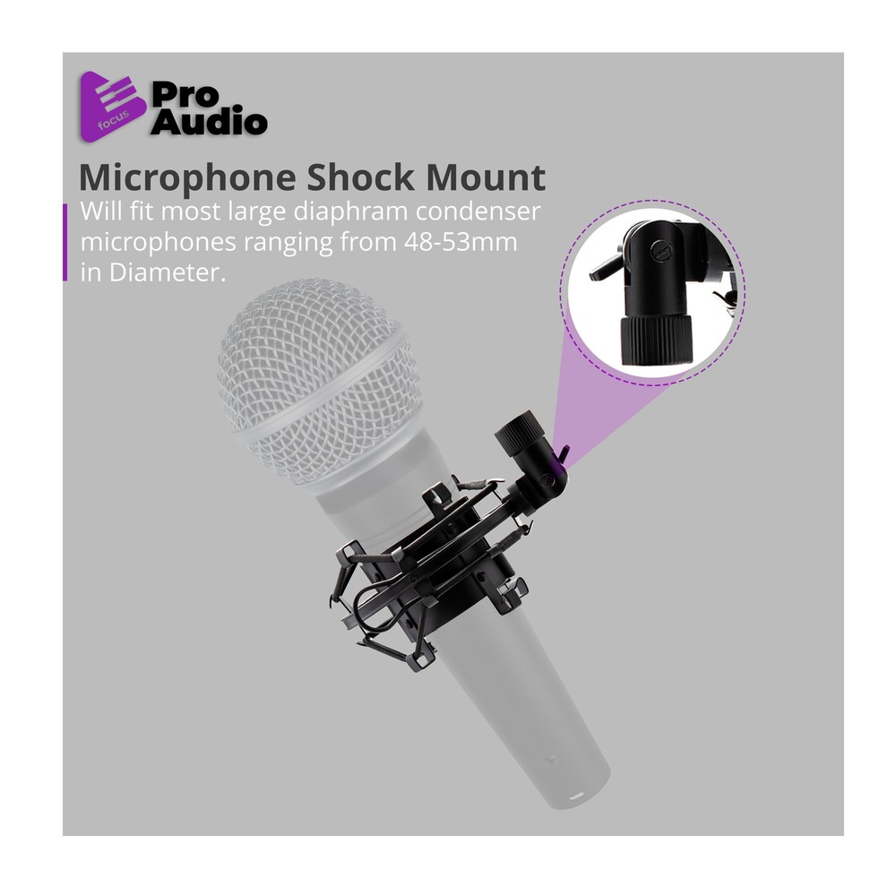 FocusProAudio Basic Microphone Shock Mount for 48 53mm Microphones