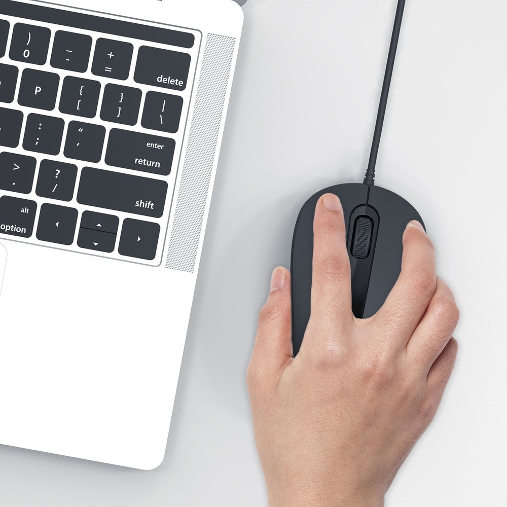 Laser Ergonomic USB Wired Mouse for PC Laptop Mac Windows Linux 1000DPI