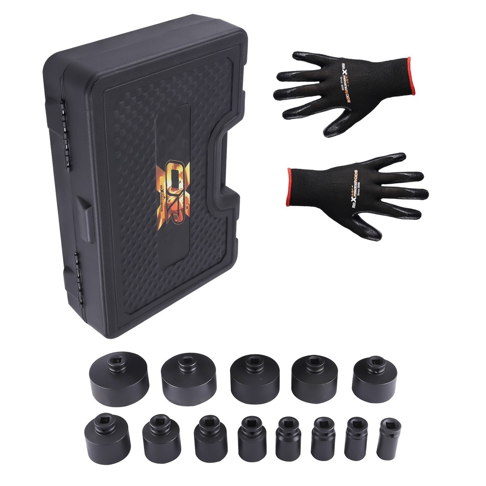 18-80mm 60mm Long Deep Grooved Locknut Socket Set 1/2" Dr. Internal Teeth Tool