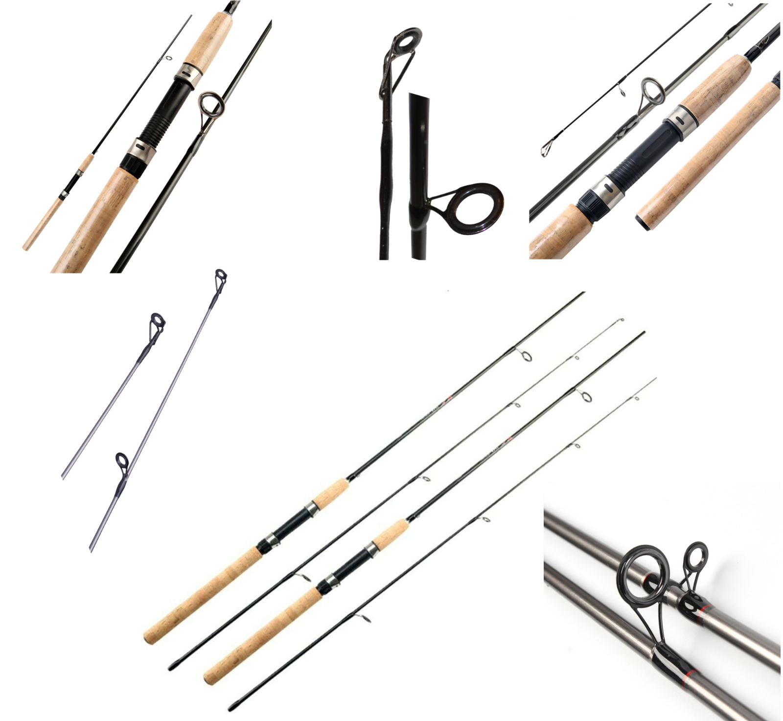 Fishing Pole Spinning Rod Carbon Fiber Portable Medium Heavy Fast Lightweight