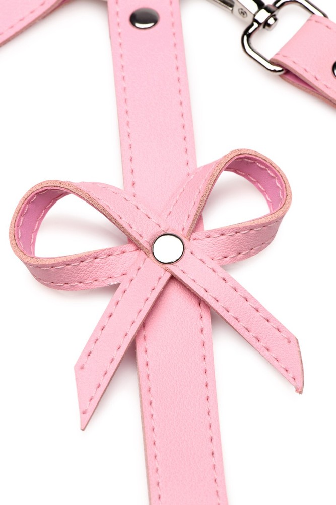 STRICT BONDAGE HARNESS WITH BOWS-PINK ...