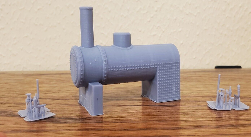 O Scale Horizontal Boiler - 3D Printed
