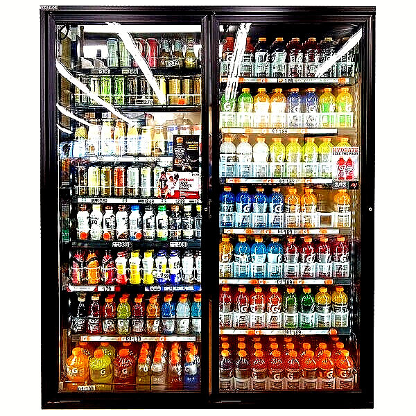 Walk in Cooler Doors and Frames , Display Glass Doors With Shelves
