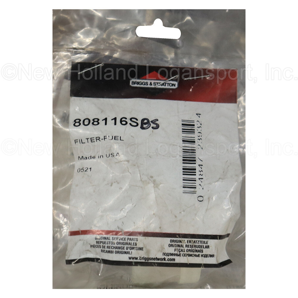 Briggs & Stratton Fuel Filter Part # 808116SBS