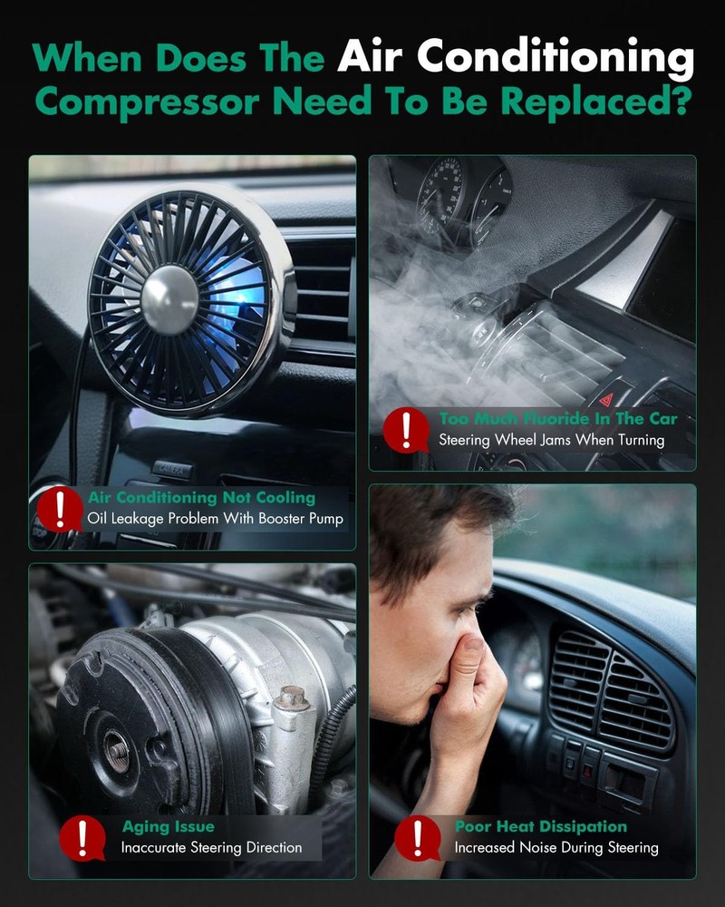 AC Compressor with Clutch for 2007-2008Compatible for Ford Nitro