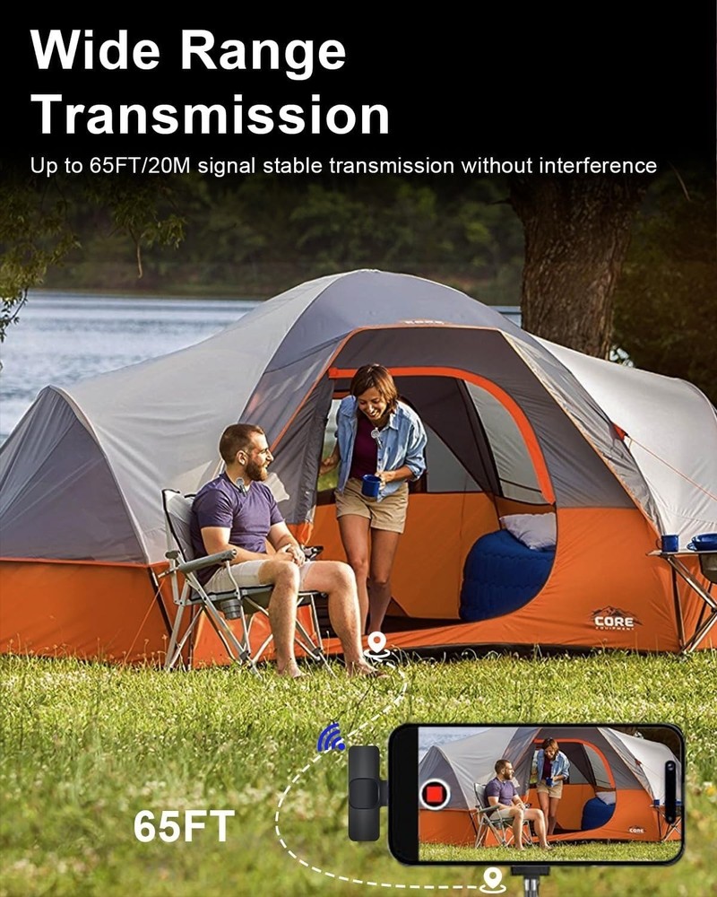 Microfono Mini Inalambrico De Para Celular Iphone O Android 2 Solapa Micrófonos