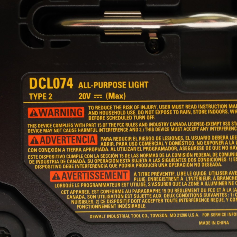DeWalt DCL074 20V All Purpose Cordless Work Light