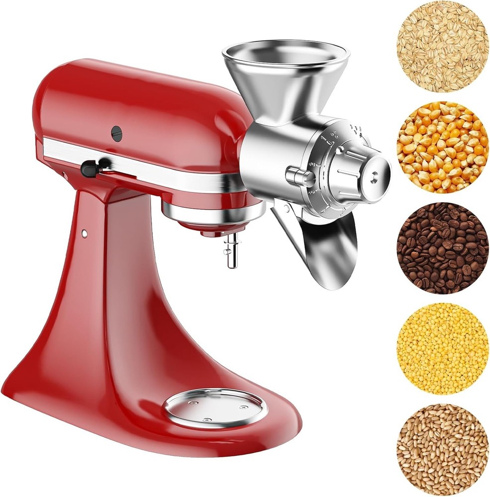 Grain Mill Attachment for Kitchenaid Stand Mixer, Flour Mill for Kitchenaid, ...
