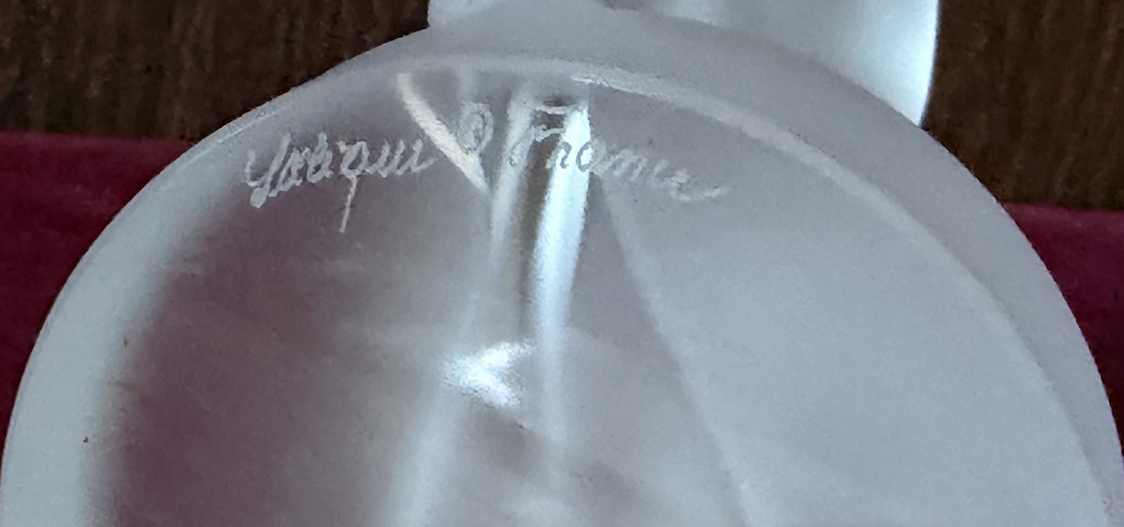 Vintage Lalique France 5” Frosted Crystal "Chrysis" Nude Woman Figurine With Box