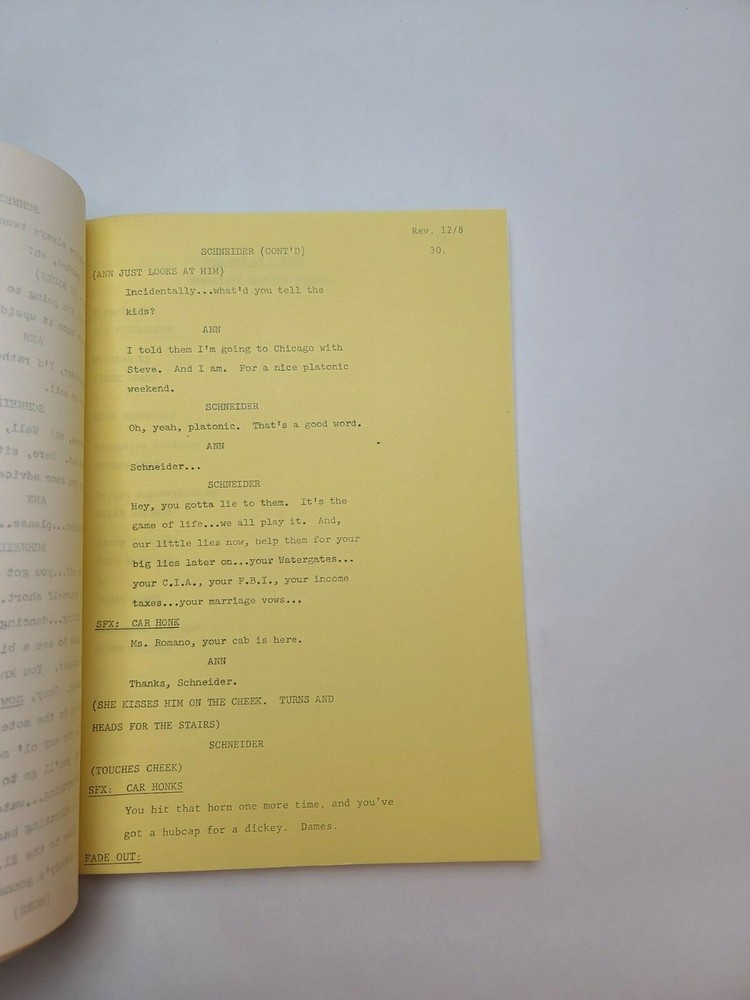 ONE DAY AT A TIME / Dick Bensfield 1975 TV Script, "Chicago Rendezvous"