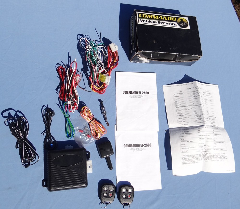 Commando EZ-2500 Remote Engine Starter System w/Keyless Entry Fobs Unused