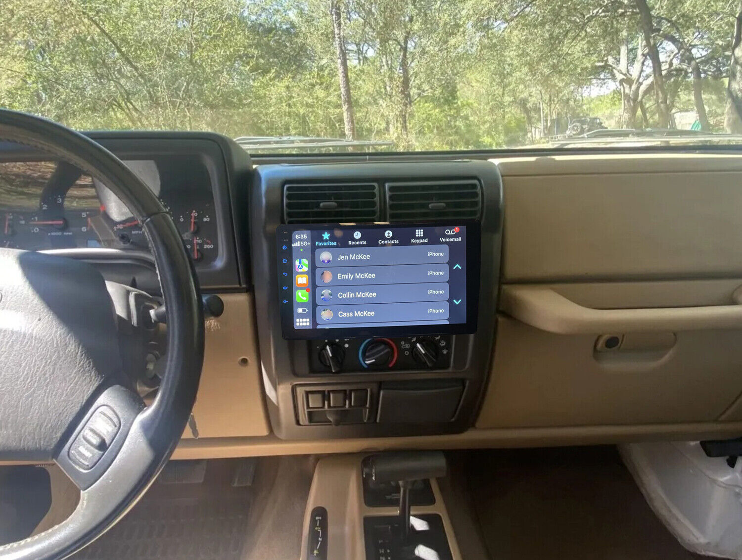 For 1997–2002 Jeep Wrangler TJ Apple CarPlay Radio Android 13 GPS WIFI Stereo